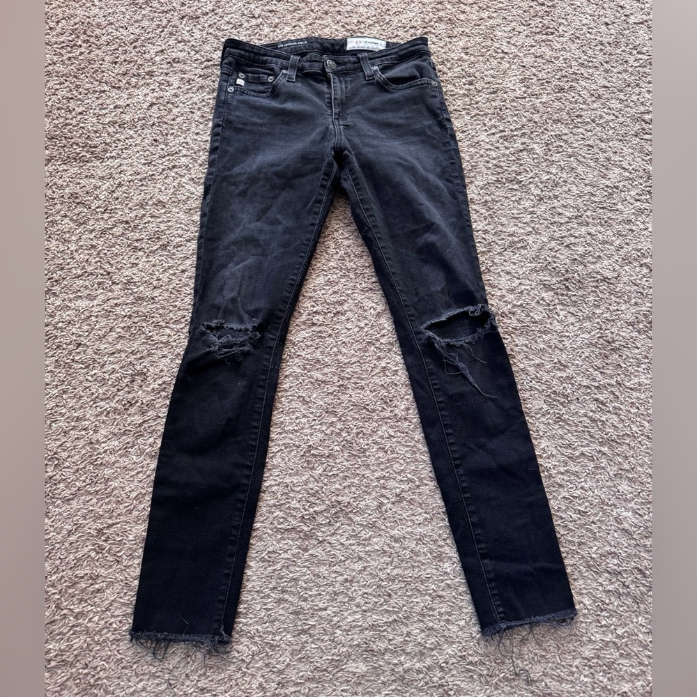 AG-ED Adriano Goldschmied The Legging Ankle Super Skinny Women's 27R Black Jeans